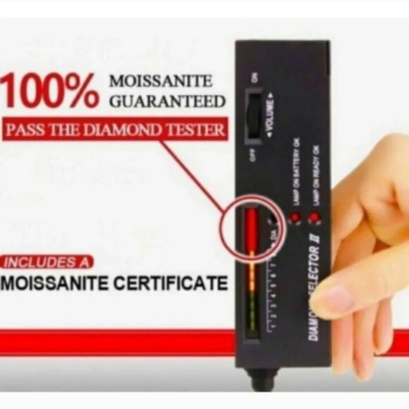 2CT VVS1 Moissanite Luxury Stud Earrings Unisex - Picture 6 of 6